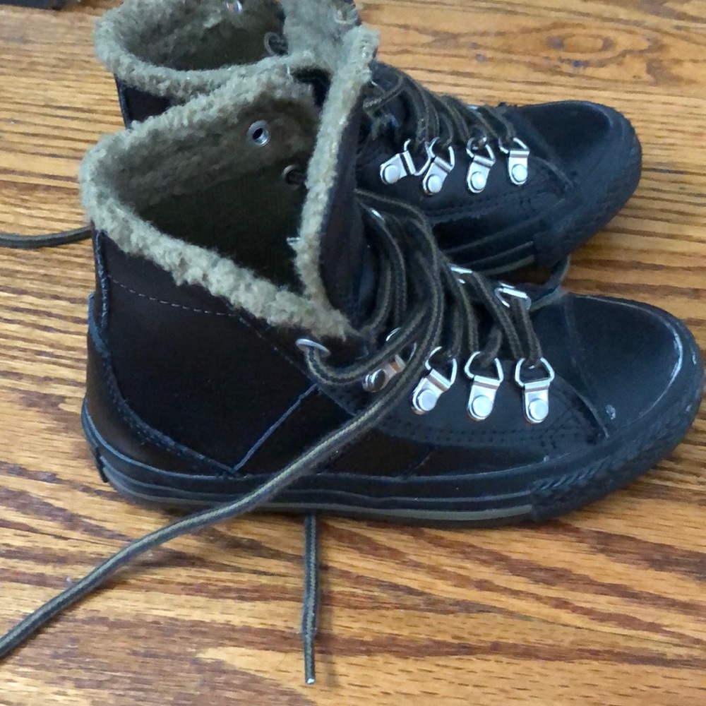 Black leather converse boots - Picture 6 of 7